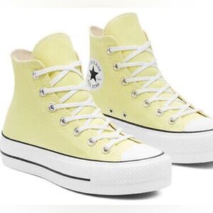 Yellow High-top Platform Converse
